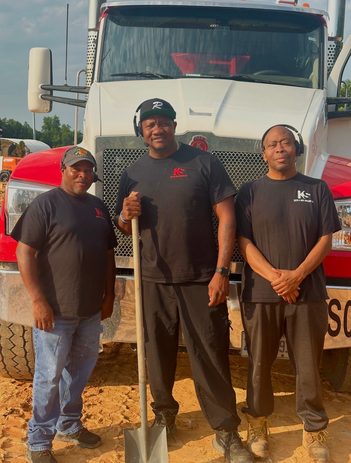 Brian Keith and the Keith & Sons Trucking team on the job site